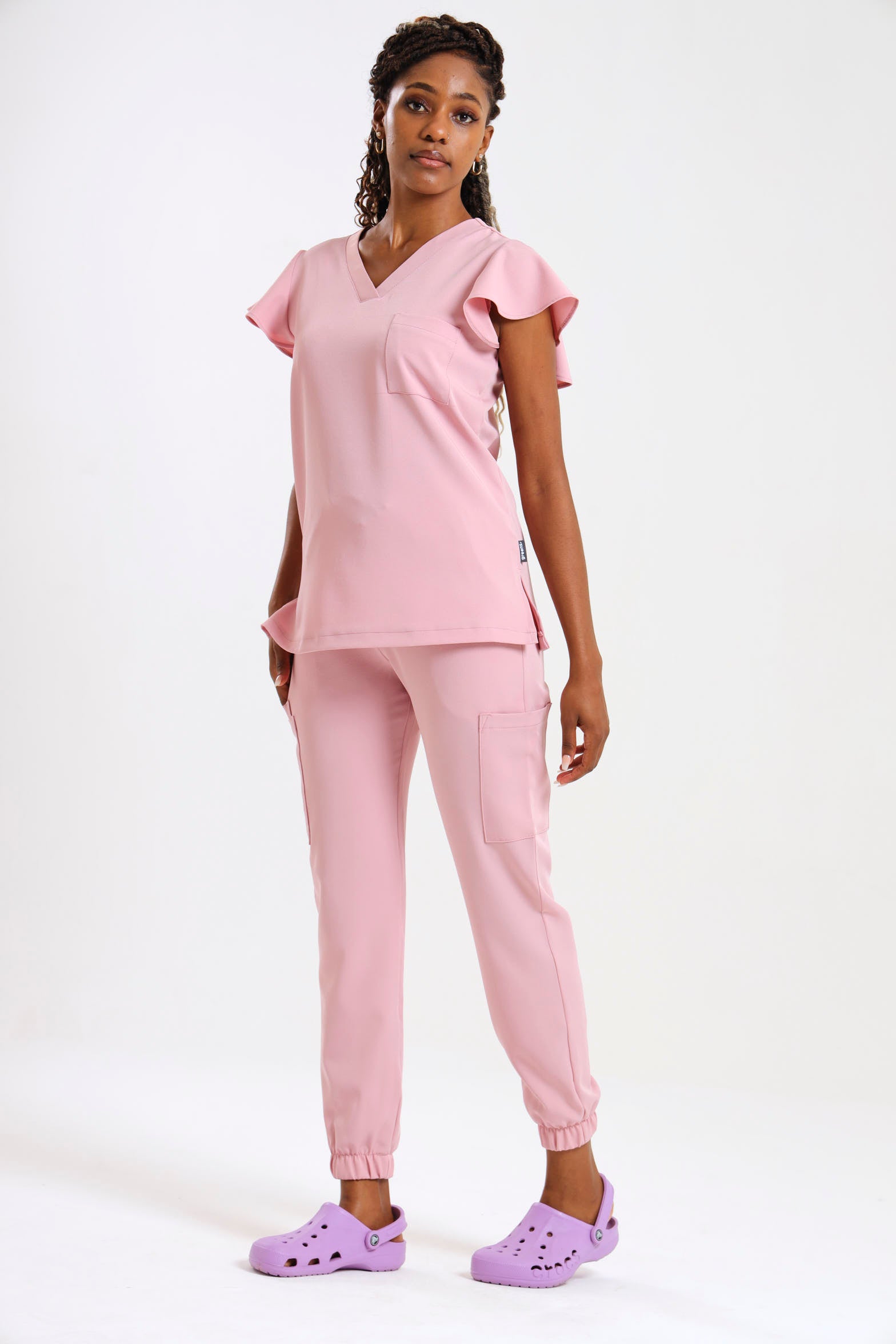 THE LADIES V-NECK FLOW TOP - Greens Medi Scrubs South Africa - Premium Medical Uniforms & Apparel - Delivery Across SA