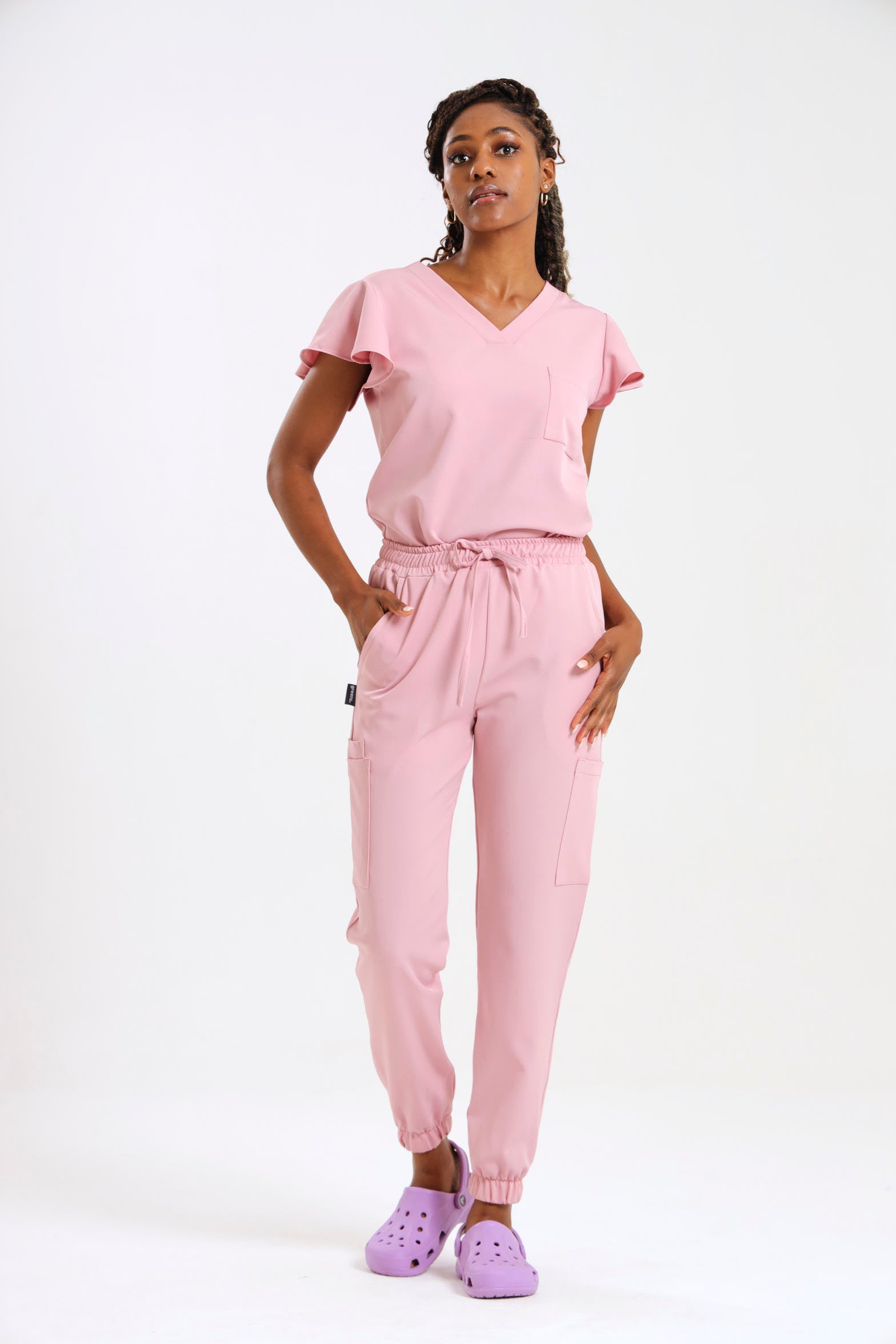 THE LADIES V-NECK FLOW TOP - Greens Medi Scrubs South Africa - Premium Medical Uniforms & Apparel - Delivery Across SA