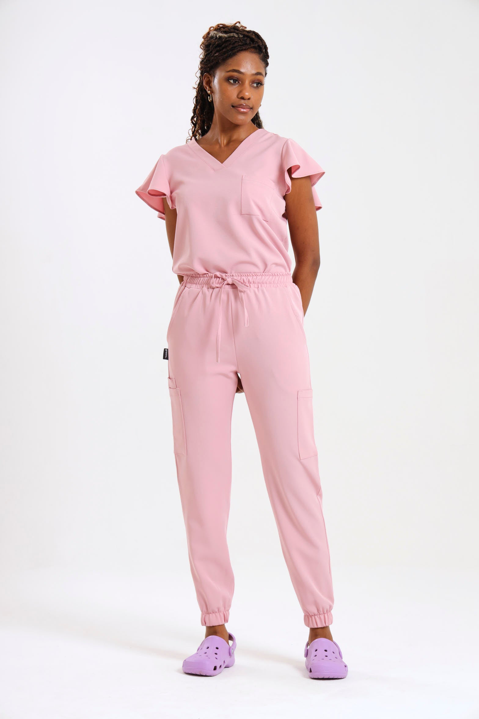 THE LADIES V-NECK FLOW TOP - Greens Medi Scrubs South Africa - Premium Medical Uniforms & Apparel - Delivery Across SA