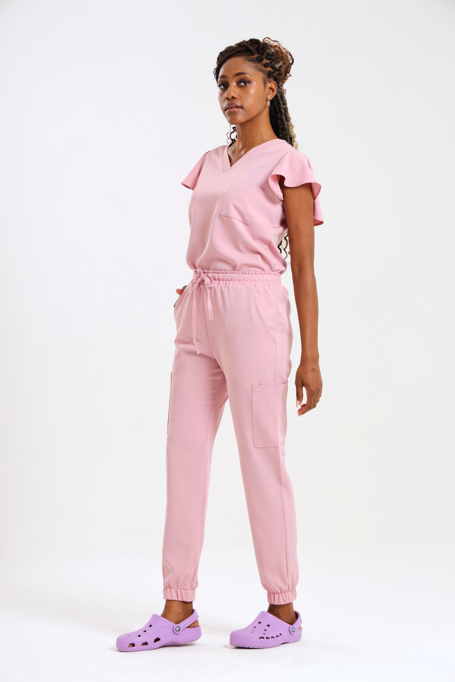 THE LADIES V-NECK FLOW TOP - Greens Medi Scrubs South Africa - Premium Medical Uniforms & Apparel - Delivery Across SA