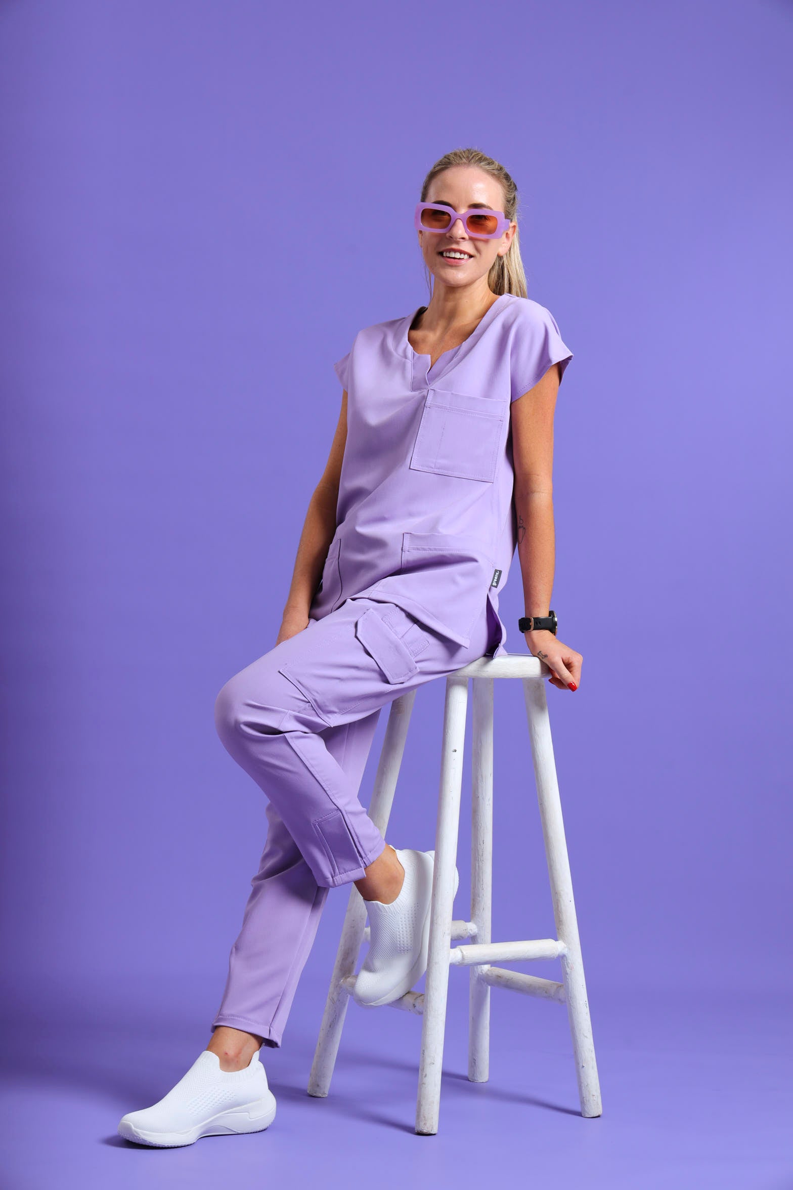 THE LUX LADIES NALEDI PETAL TOP - Greens Medi Scrubs South Africa - Premium Medical Uniforms & Apparel - Delivery Across SA