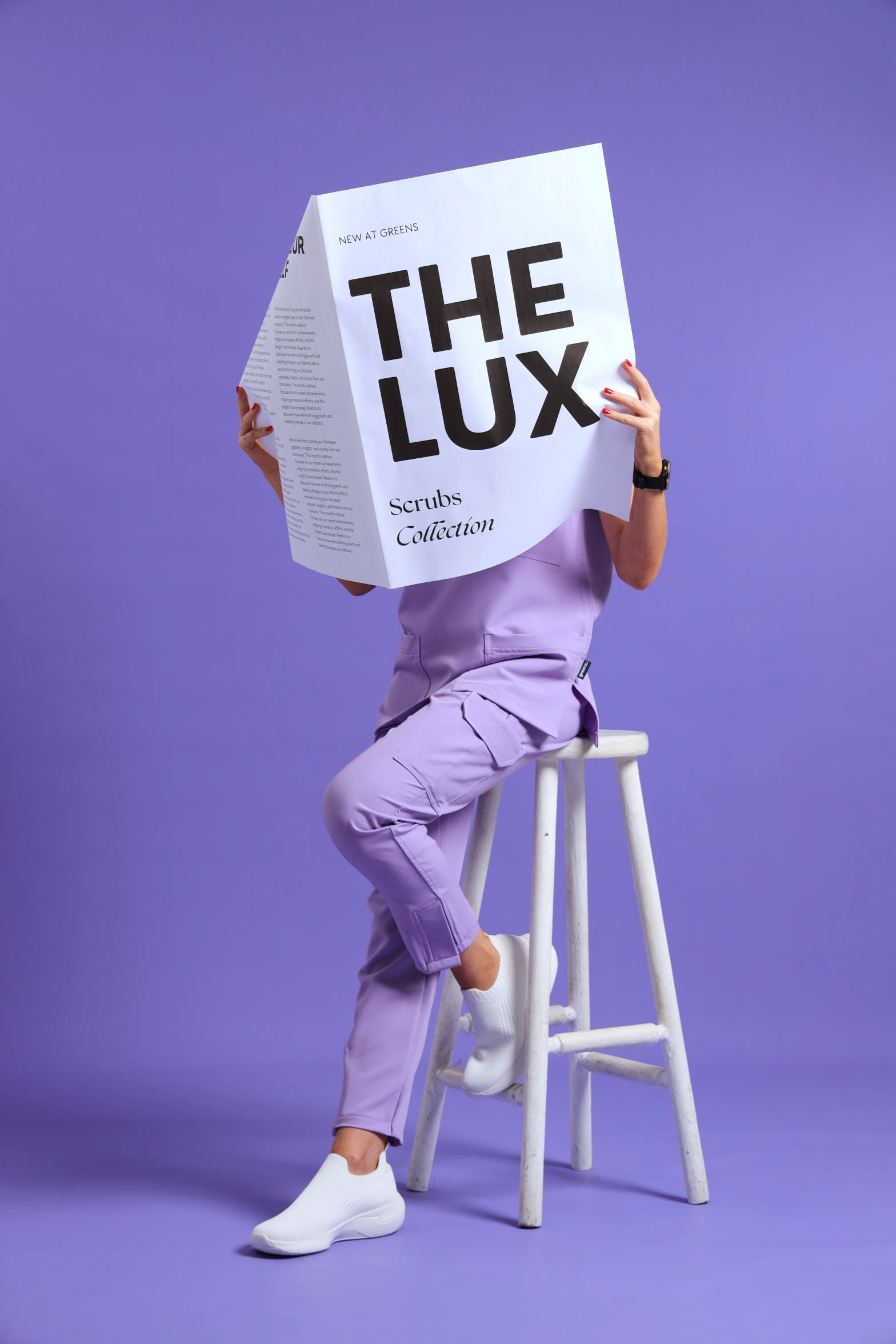THE LUX LADIES NALEDI PETAL TOP - Greens Medi Scrubs South Africa - Premium Medical Uniforms & Apparel - Delivery Across SA