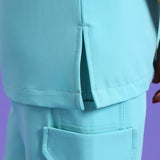 THE LUX LADIES MANDARIN PETAL TOP - Greens Medi Scrubs South Africa - Premium Medical Uniforms & Apparel - Delivery Across SA