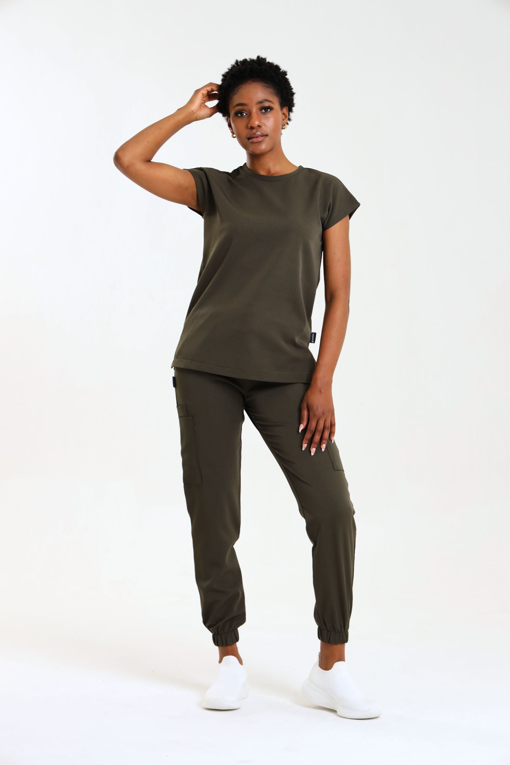 NEW LADIES ROUND PETAL TOP - Greens Medi Scrubs South Africa - Premium Medical Uniforms & Apparel - Delivery Across SA