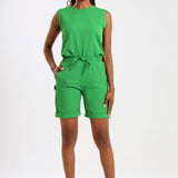 NEW LADIES ROUND SLEEVELESS TOP - Greens Medi Scrubs South Africa - Premium Medical Uniforms & Apparel - Delivery Across SA