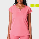 LADIES ACTIVE NALEDI TOP WITH PETAL SLEEVE - Greens Medi Scrubs South Africa - Premium Medical Uniforms & Apparel - Delivery Across SA