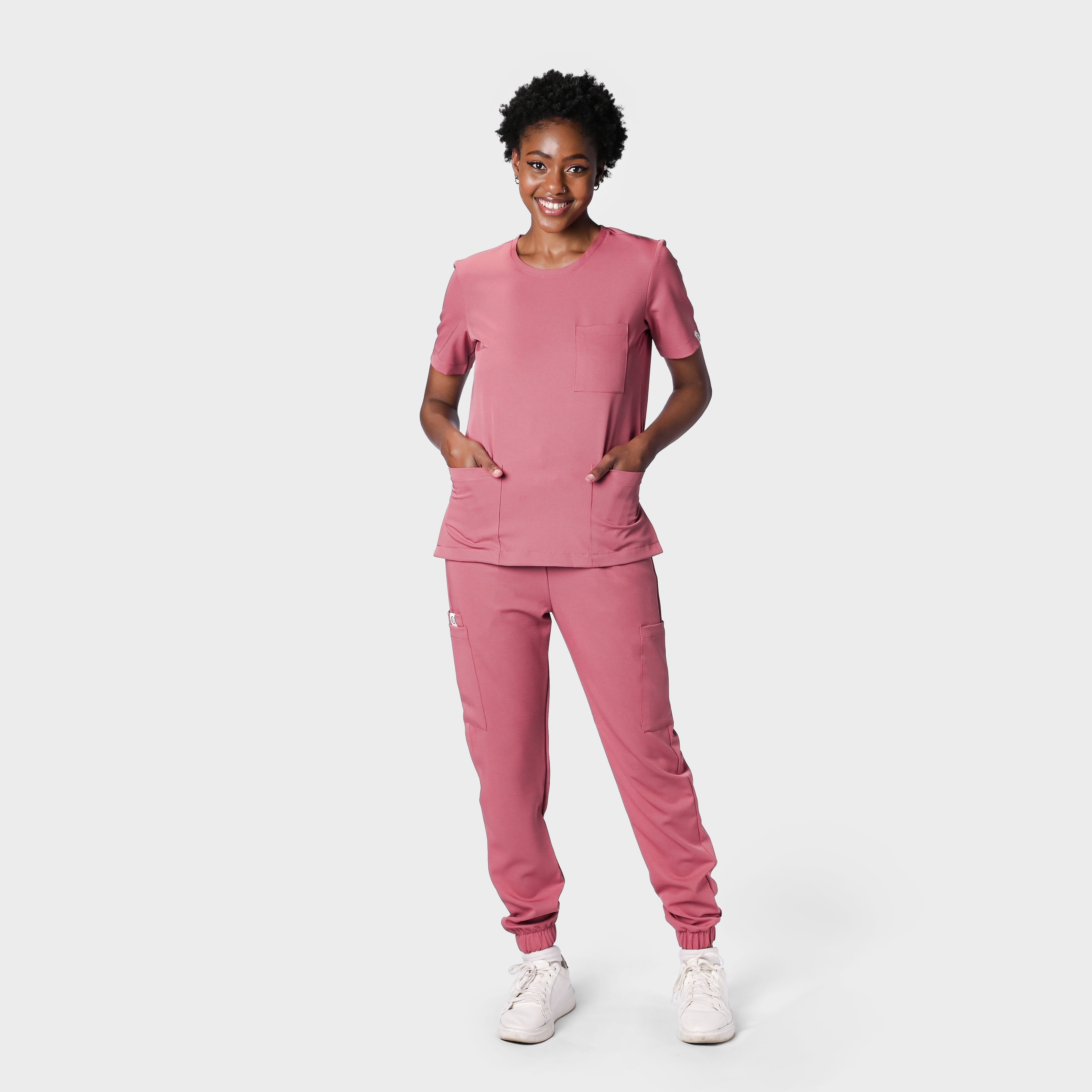 LADIES ACTIVE ROUND NECK TOP - Greens Medi Scrubs South Africa - Premium Medical Uniforms & Apparel - Delivery Across SA