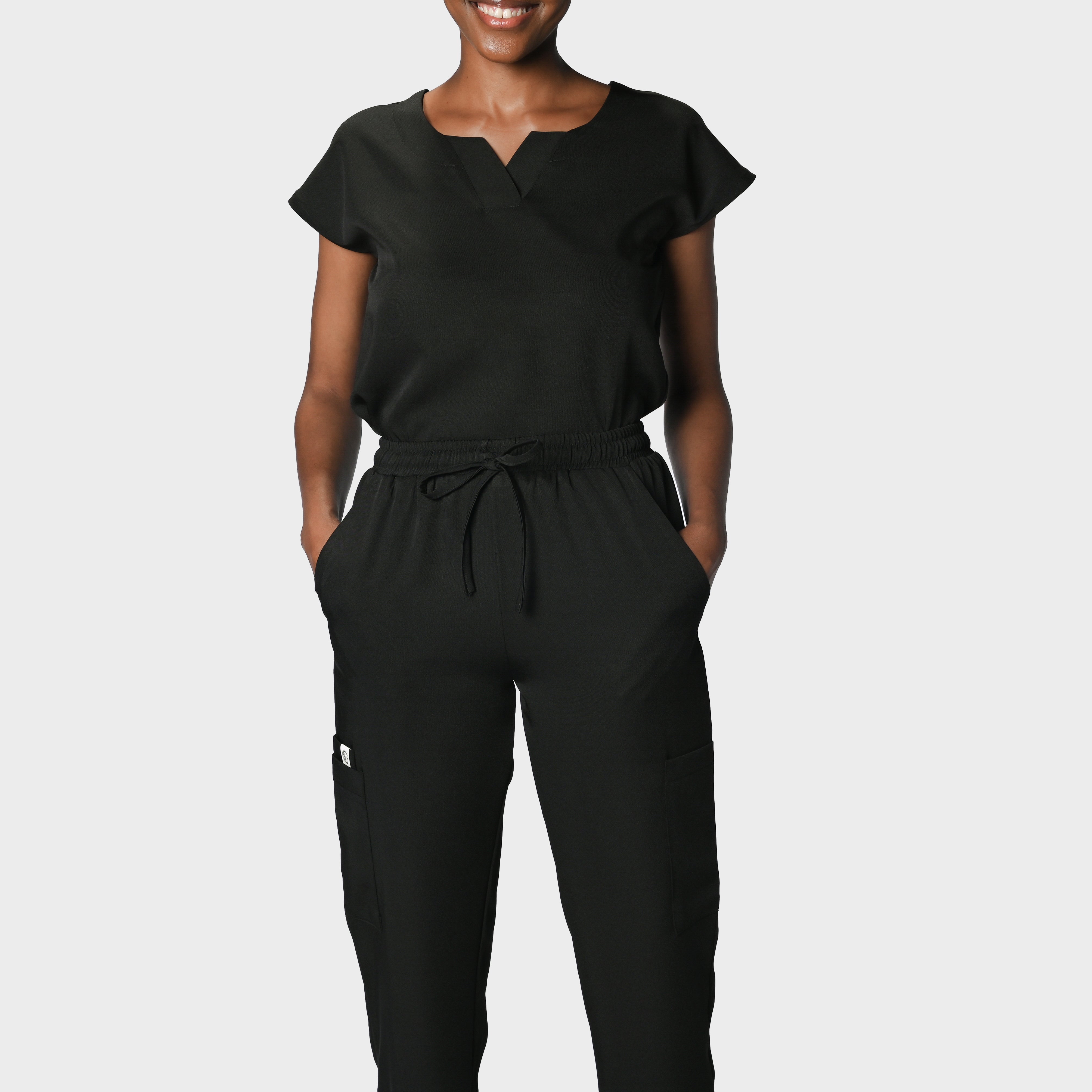 LADIES ACTIVE NALEDI TOP WITH PETAL SLEEVE - Greens Medi Scrubs South Africa - Premium Medical Uniforms & Apparel - Delivery Across SA