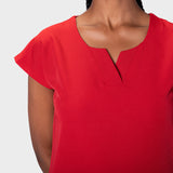 LADIES ACTIVE NALEDI TOP WITH PETAL SLEEVE - Greens Medi Scrubs South Africa - Premium Medical Uniforms & Apparel - Delivery Across SA