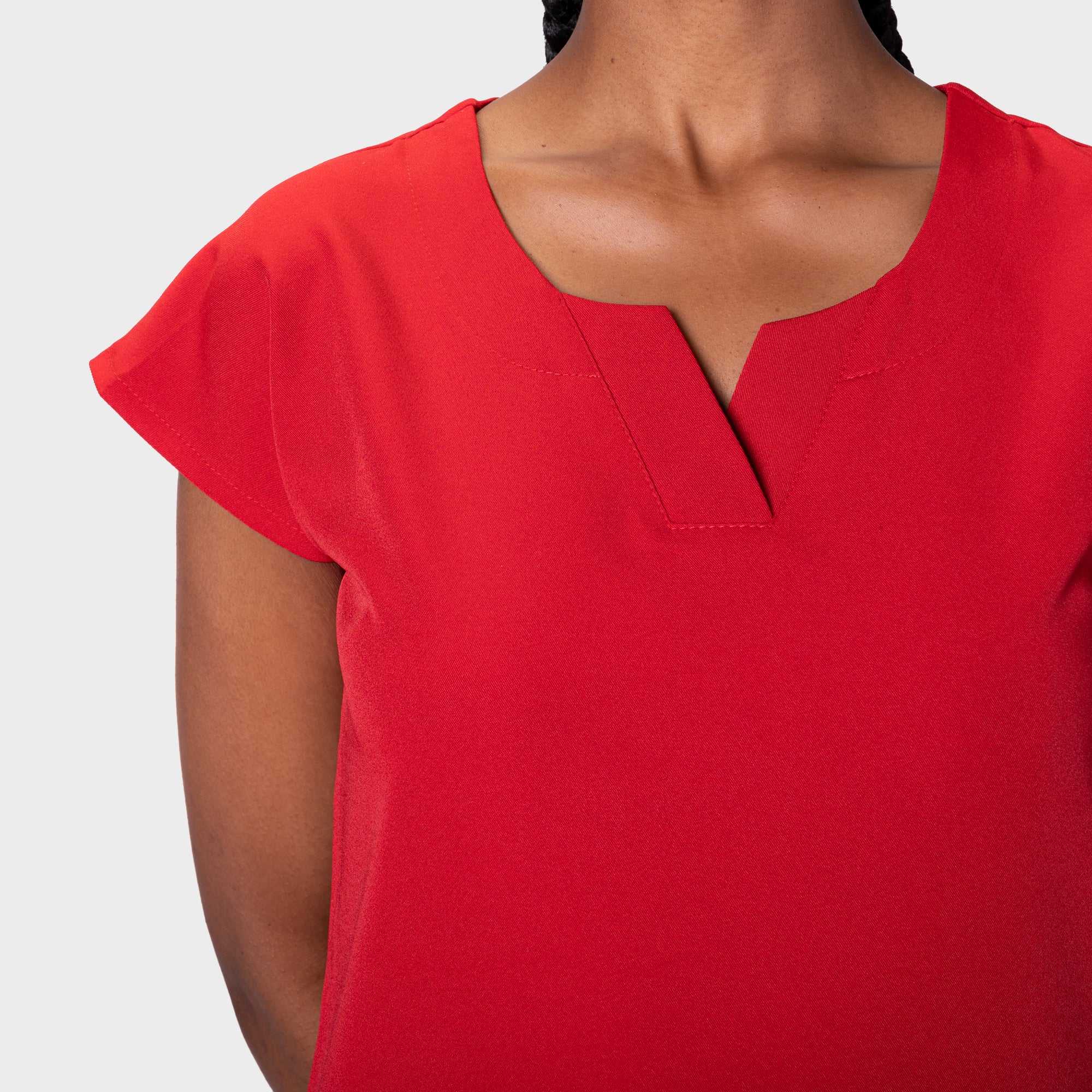 LADIES ACTIVE NALEDI TOP WITH PETAL SLEEVE - Greens Medi Scrubs South Africa - Premium Medical Uniforms & Apparel - Delivery Across SA