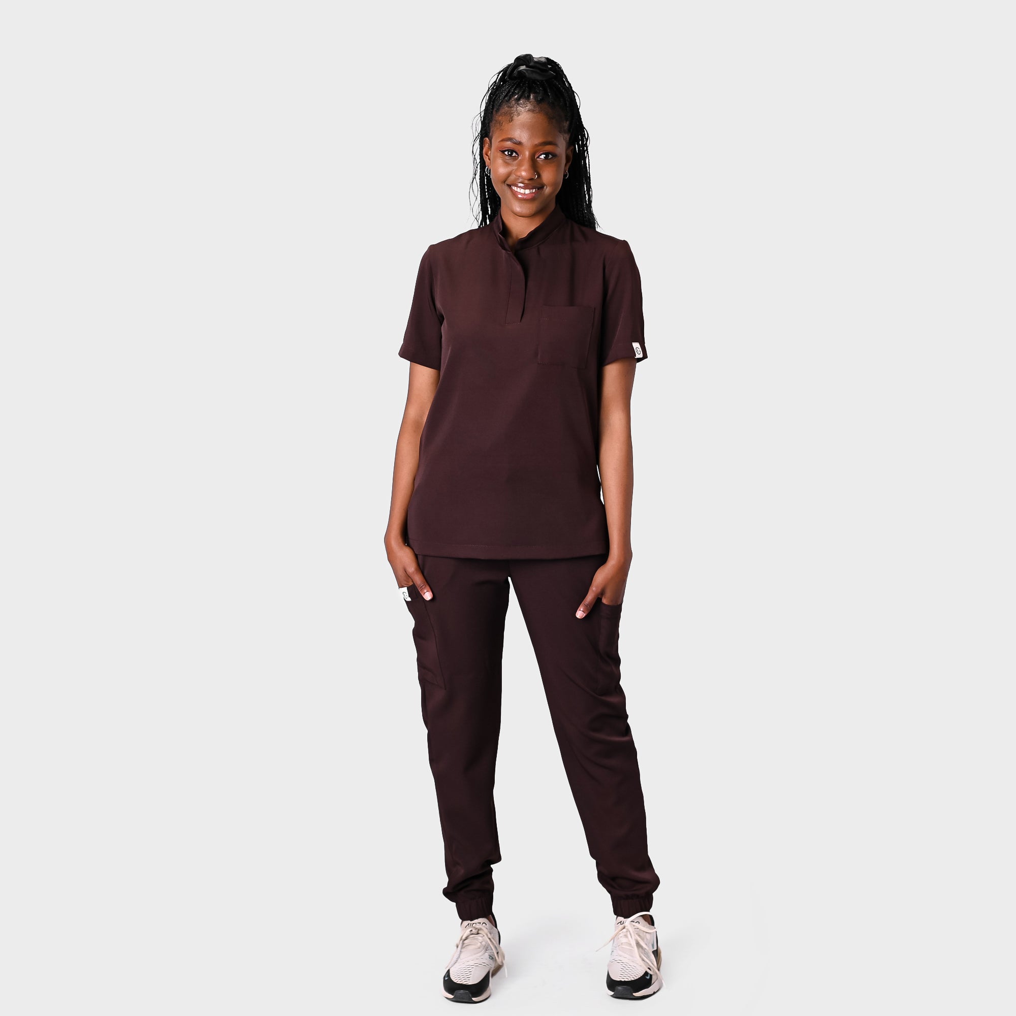 LADIES ACTIVE MANDARIN TOP - Greens Medi Scrubs South Africa - Premium Medical Uniforms & Apparel - Delivery Across SA