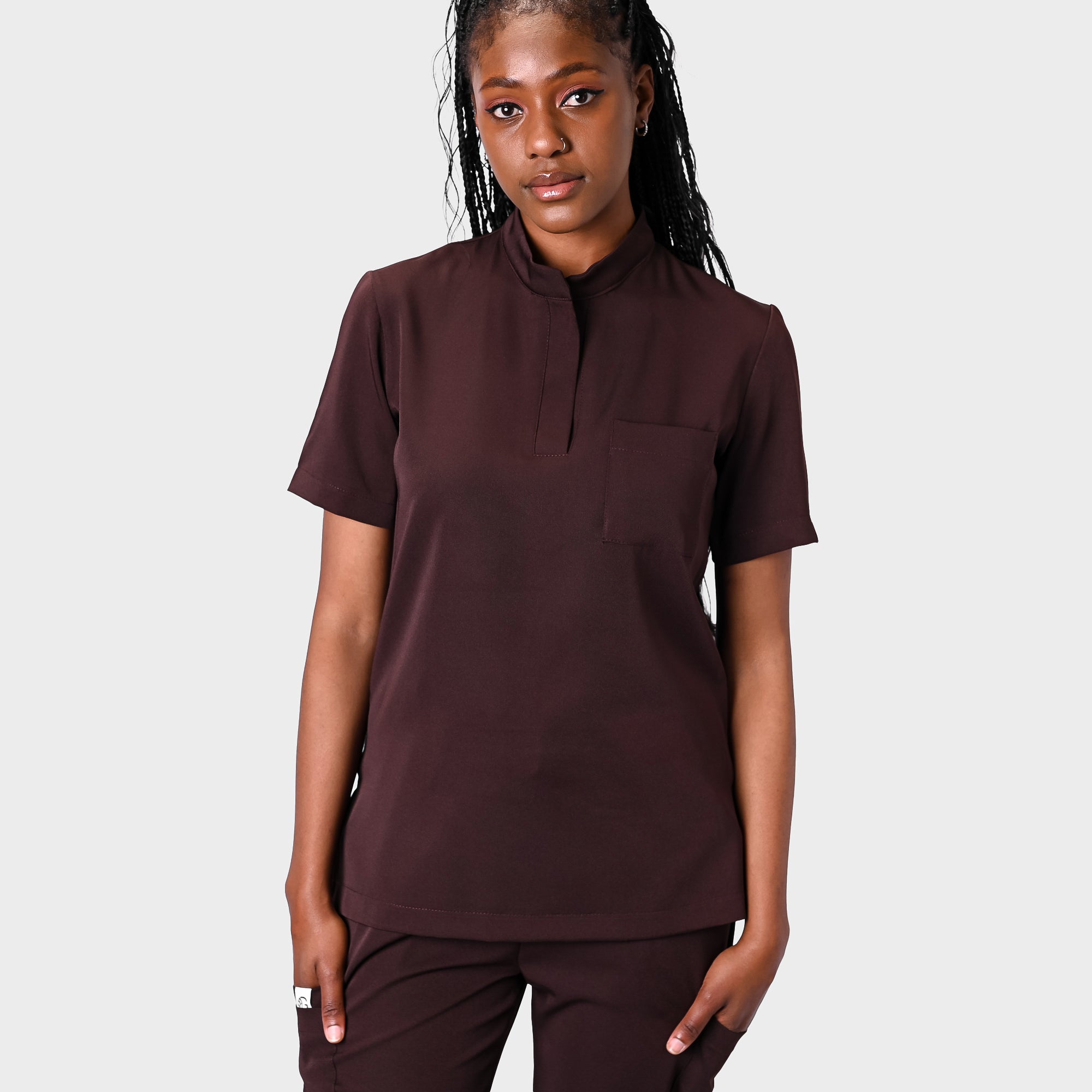 LADIES ACTIVE MANDARIN TOP - Greens Medi Scrubs South Africa - Premium Medical Uniforms & Apparel - Delivery Across SA