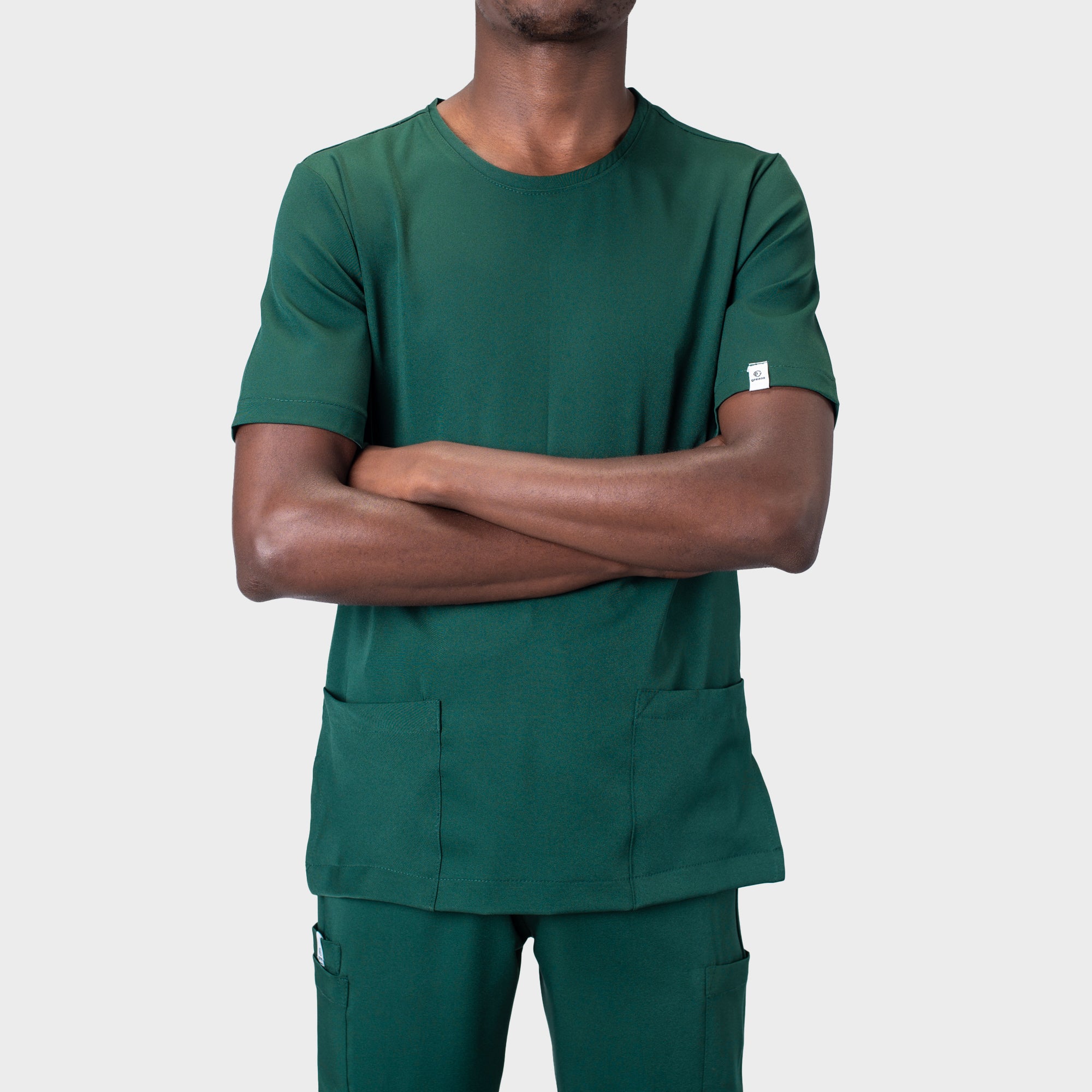 MENS ACTIVE ROUND NECK TOP - Greens Medi Scrubs South Africa - Premium Medical Uniforms & Apparel - Delivery Across SA