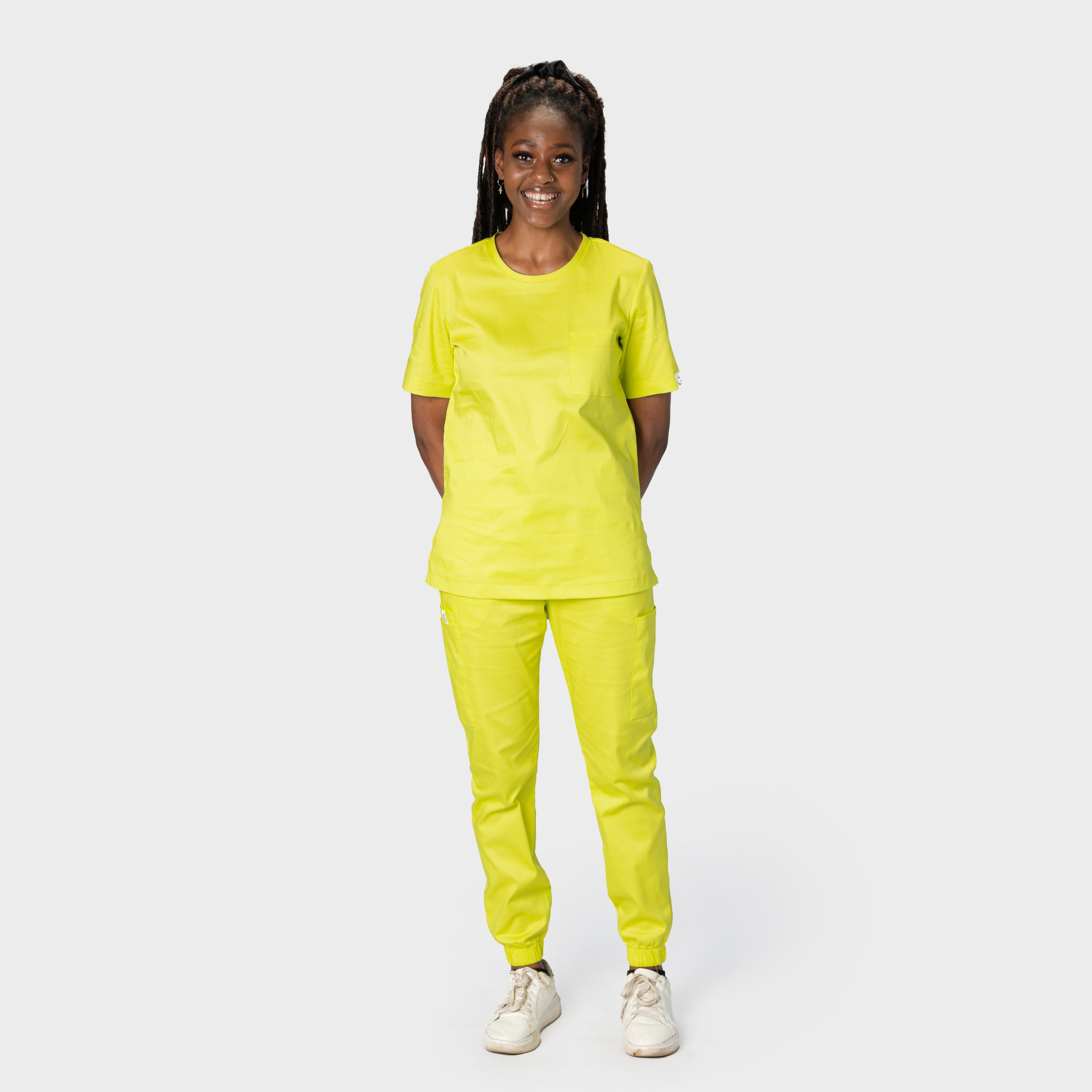 LADIES PREMIUM ROUND-NECK TOP - Greens Medi Scrubs South Africa - Premium Medical Uniforms & Apparel - Delivery Across SA