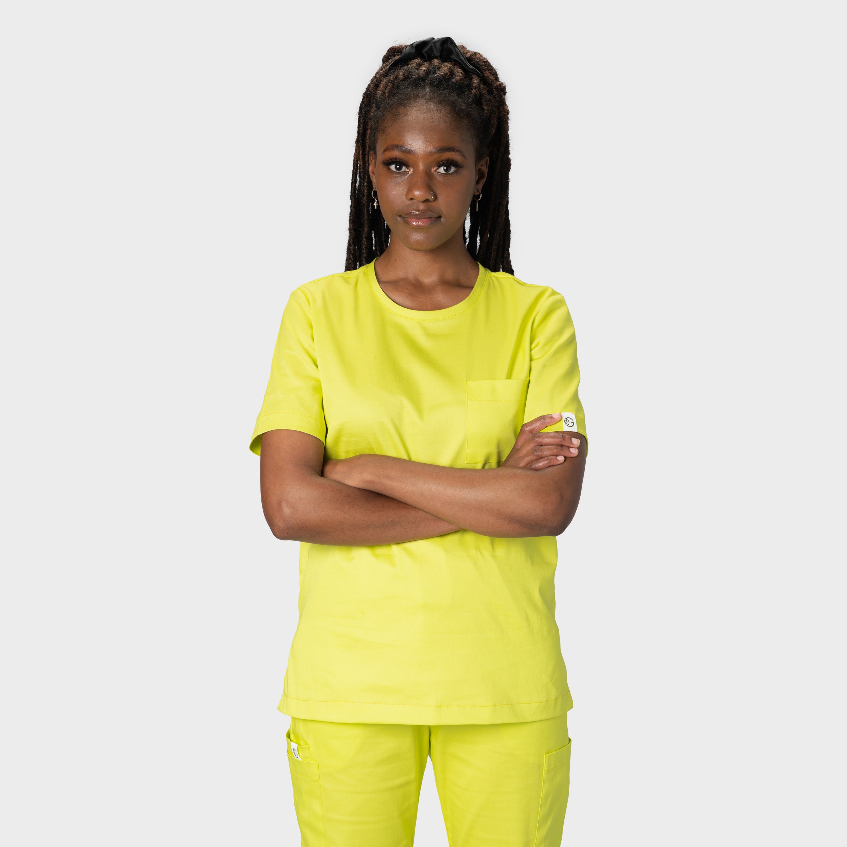 LADIES PREMIUM ROUND-NECK TOP - Greens Medi Scrubs South Africa - Premium Medical Uniforms & Apparel - Delivery Across SA