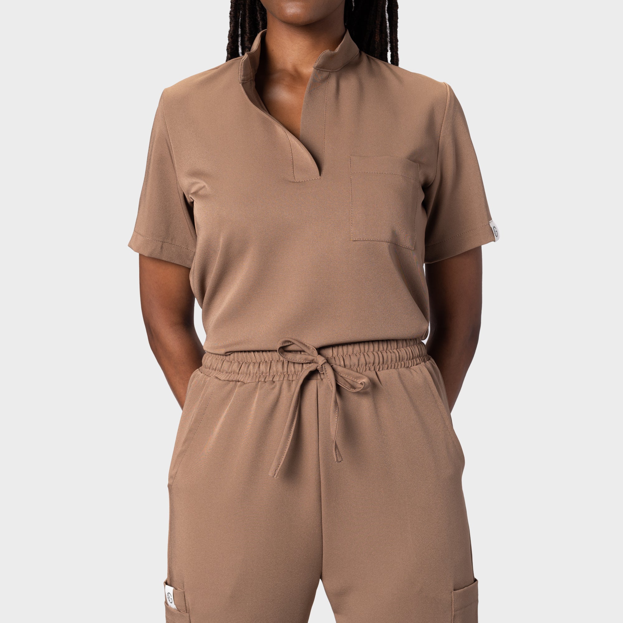 LADIES ACTIVE MANDARIN TOP - Greens Medi Scrubs South Africa - Premium Medical Uniforms & Apparel - Delivery Across SA