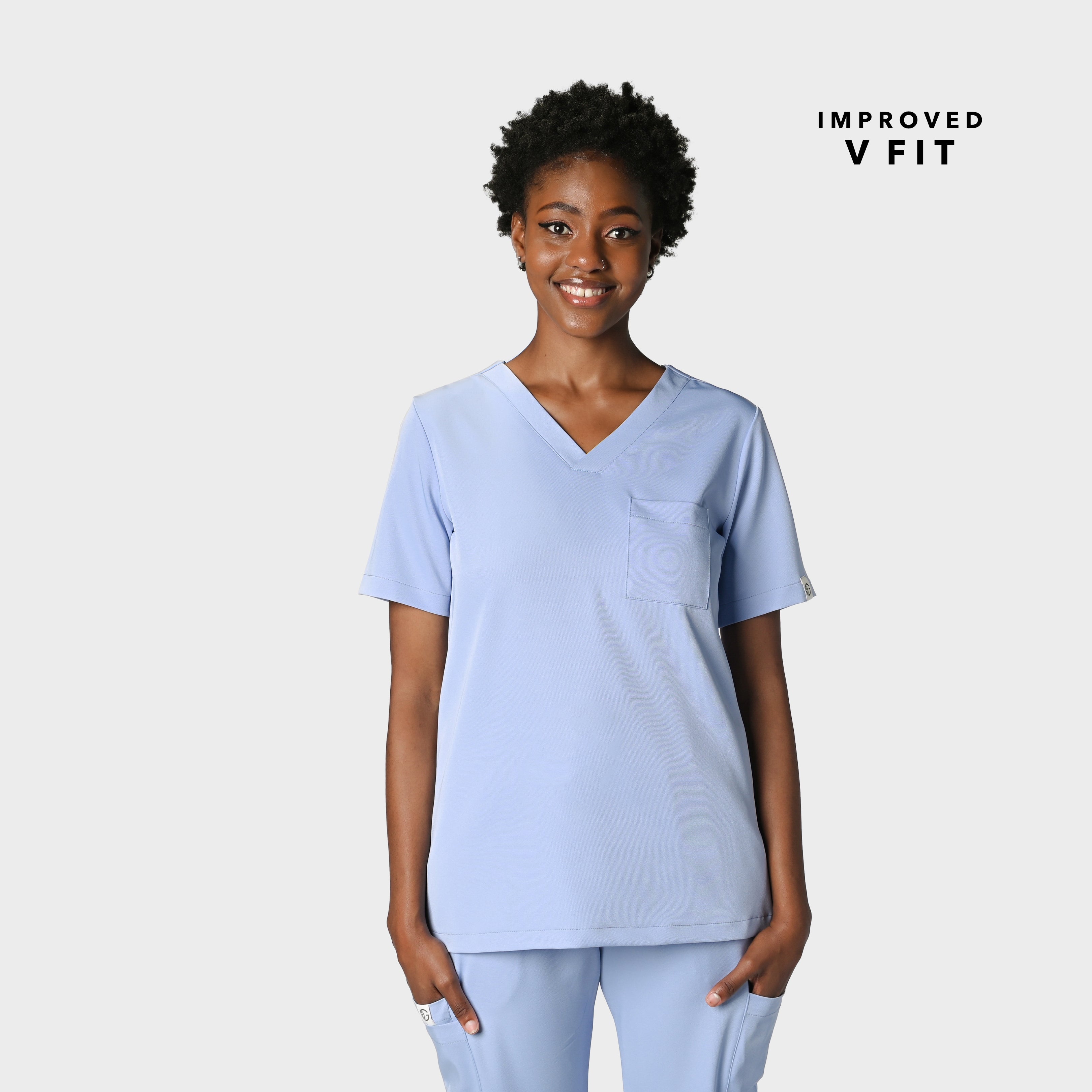 LADIES ACTIVE V-NECK TOP - Greens Medi Scrubs South Africa - Premium Medical Uniforms & Apparel - Delivery Across SA 