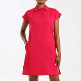 NEW LADIES PRO-COLLARED DRESS WITH PETAL SLEEVE