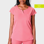 LADIES ACTIVE NALEDI TOP WITH PETAL SLEEVE - Greens Medi Scrubs South Africa - Premium Medical Uniforms & Apparel - Delivery Across SA 
