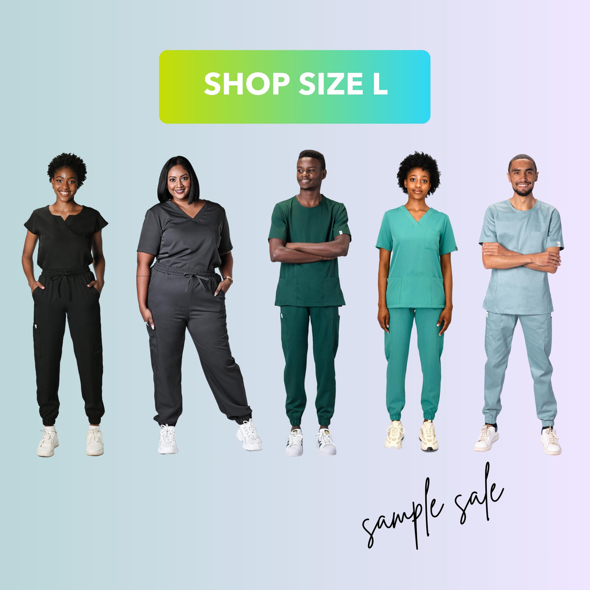 GREENS Sample Sale Scrub Tops & Scrubs Pants | Size Large – Greens Medi