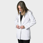 LADIES LONGSLEEVE LUXE LAB COAT WITH COLLAR - Greens Medi Scrubs South Africa - Premium Medical Uniforms & Apparel - Delivery Across SA 