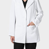 LADIES LONGSLEEVE LUXE LAB COAT WITH COLLAR - Greens Medi Scrubs South Africa - Premium Medical Uniforms & Apparel - Delivery Across SA 