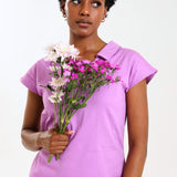 NEW LADIES V-COLLARED DRESS WITH PETAL SLEEVE