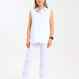 NEW LADIES PRO-COLLARED SLEEVELESS TOP