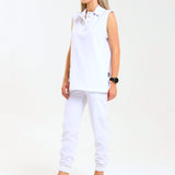 NEW LADIES PRO-COLLARED SLEEVELESS TOP
