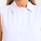 NEW LADIES PRO-COLLARED SLEEVELESS TOP