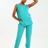 NEW LADIES ROUND SLEEVELESS TOP