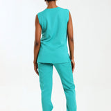 NEW LADIES ROUND SLEEVELESS TOP