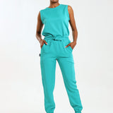 NEW LADIES ROUND SLEEVELESS TOP