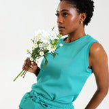 NEW LADIES ROUND SLEEVELESS TOP