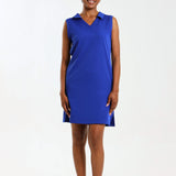 NEW LADIES V-COLLARED SLEEVELESS DRESS