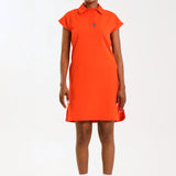 NEW LADIES PRO-COLLARED DRESS WITH PETAL SLEEVE