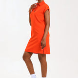 NEW LADIES PRO-COLLARED DRESS WITH PETAL SLEEVE