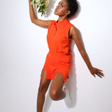NEW LADIES MANDARIN SLEEVELESS TOP