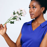 NEW LADIES V-COLLARED SLEEVELESS DRESS