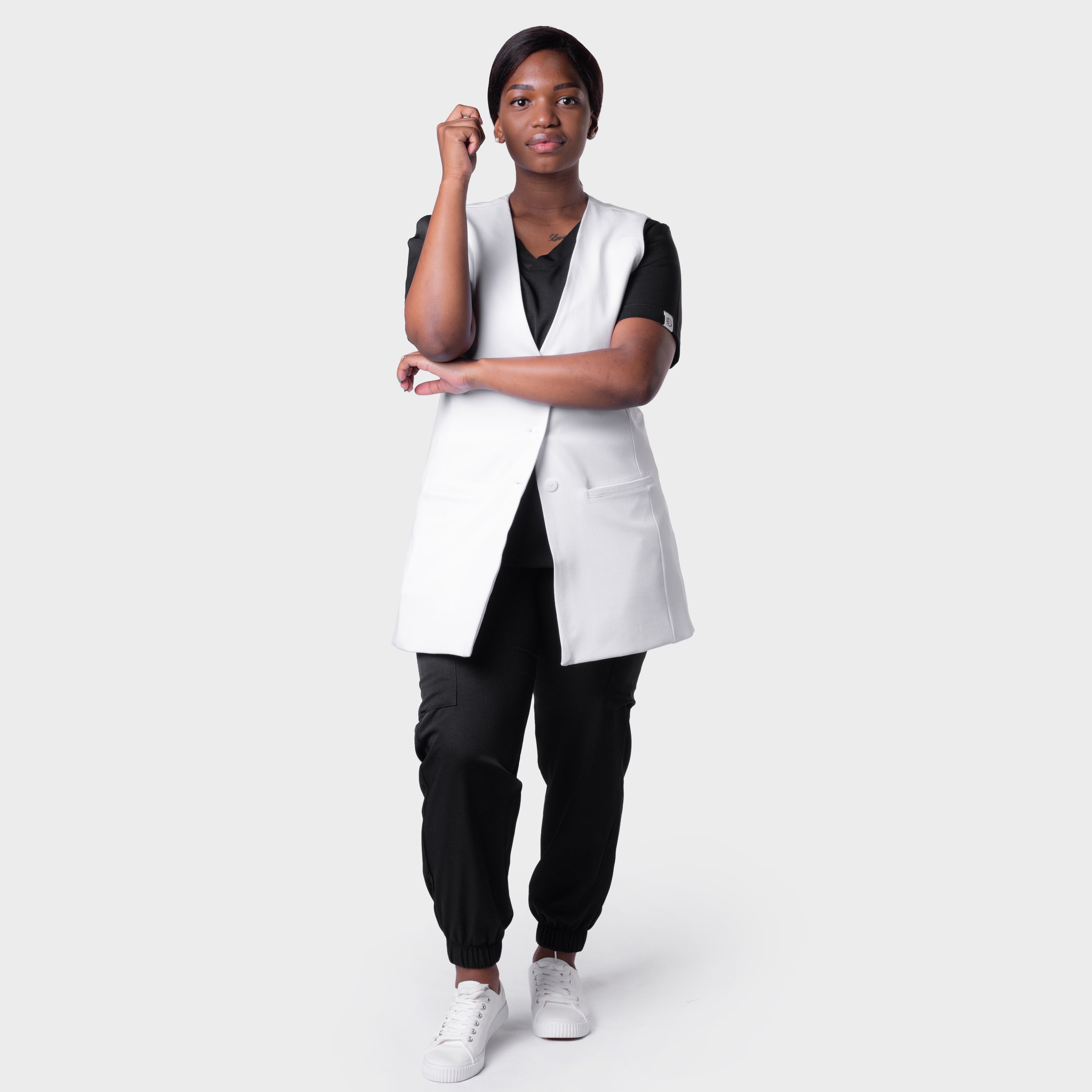 LADIES LUXE PROFESSIONAL WAISTCOAT - Greens Medi Scrubs South Africa - Premium Medical Uniforms & Apparel - Delivery Across SA 