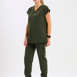 THE LUX LADIES V-NECK PETAL TOP