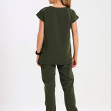 THE LUX LADIES V-NECK PETAL TOP