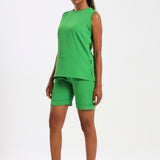 NEW LADIES ROUND SLEEVELESS TOP