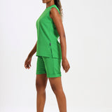 NEW LADIES ROUND SLEEVELESS TOP