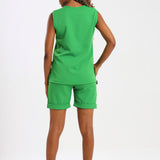 NEW LADIES ROUND SLEEVELESS TOP