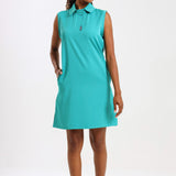 NEW LADIES PRO-COLLARED SLEEVELESS DRESS