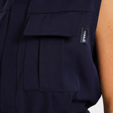 NEW LADIES SLEEVELESS MILITARY DRESS