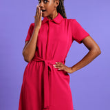 NEW LADIES SHORTSLEEVE MODEST DRESS