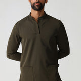 THE MENS MANDARIN LONGSLEEVE TOP - Greens Medi Scrubs South Africa - Premium Medical Uniforms & Apparel - Delivery Across SA 