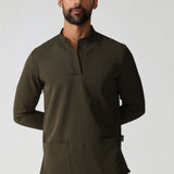 THE MENS MANDARIN LONGSLEEVE TOP - Greens Medi Scrubs South Africa - Premium Medical Uniforms & Apparel - Delivery Across SA 
